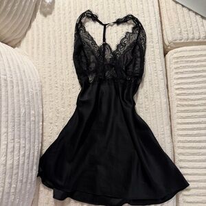 Adore Me Black Lace Chemise